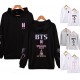 BTS - Sudadera con capucha y cremallera
