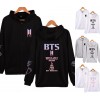 BTS - Sudadera con capucha y cremallera