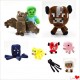 Pack de 9 peluches de Minecraft