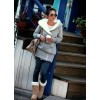 Chaqueta larga tipo sudadera con cremallera lateral