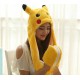 Pikachu gorro 3 en 1 (Gorro, guantes y bufanda)