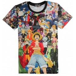 Camiseta anime - Naruto, One Piece, Pikachu