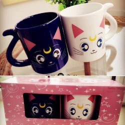Sailor Moon 20th Anniversary - Taza Luna & Artemis