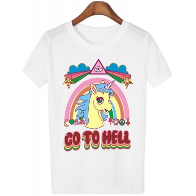 Camiseta Unicornio Go To Hell