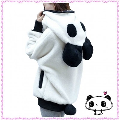 Chaqueta Polar de Panda con Orejitas