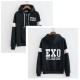KPOP - Sudadera EXO con capucha y cremallera